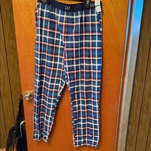 GAP Men's Navy Plaid Lounge Pants